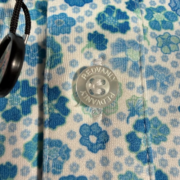 NWT REDVANLY Mens XXL Golf Polo Shirt Beech Polo Malibu Blue Floral PUREpoly - Picture 7 of 12
